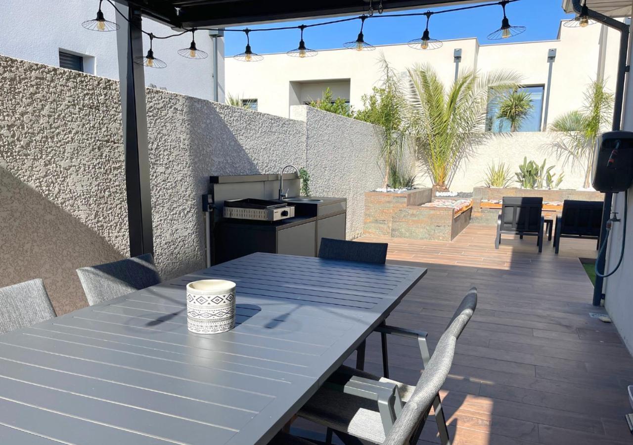 Villa Contemporaine Avec Piscine Chauffee Proche Des Plages Sauvian Buitenkant foto