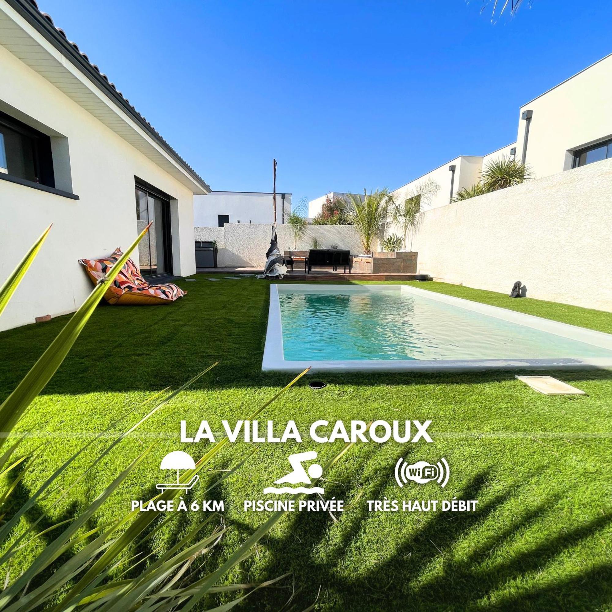 Villa Contemporaine Avec Piscine Chauffee Proche Des Plages Sauvian Buitenkant foto